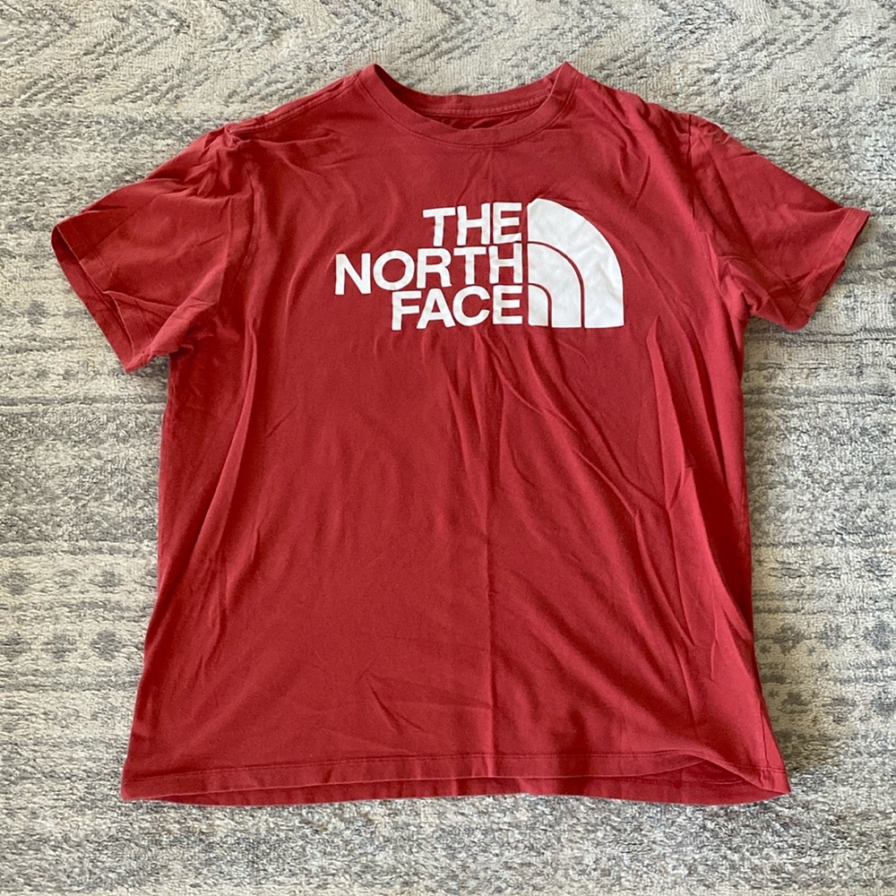 Red North Face tee